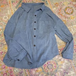 Blue corduroy button down